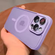 Magnetic Luxury Lens Protector Matte Translucent Case For iPhone