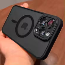Magnetic Luxury Lens Protector Matte Translucent Case For iPhone