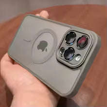 Magnetic Luxury Lens Protector Matte Translucent Case For iPhone