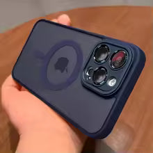 Magnetic Luxury Lens Protector Matte Translucent Case For iPhone