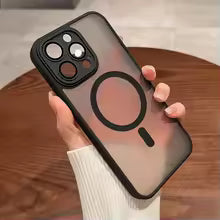 Magnetic Luxury Lens Protector Matte Translucent Case For iPhone