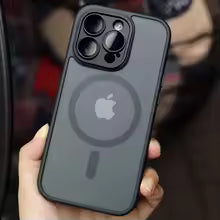 Magnetic Luxury Lens Protector Matte Translucent Case For iPhone