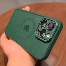 Magnetic Luxury Lens Protector Matte Translucent Case For iPhone