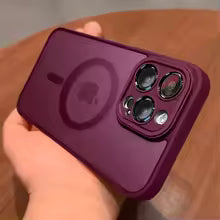 Magnetic Luxury Lens Protector Matte Translucent Case For iPhone